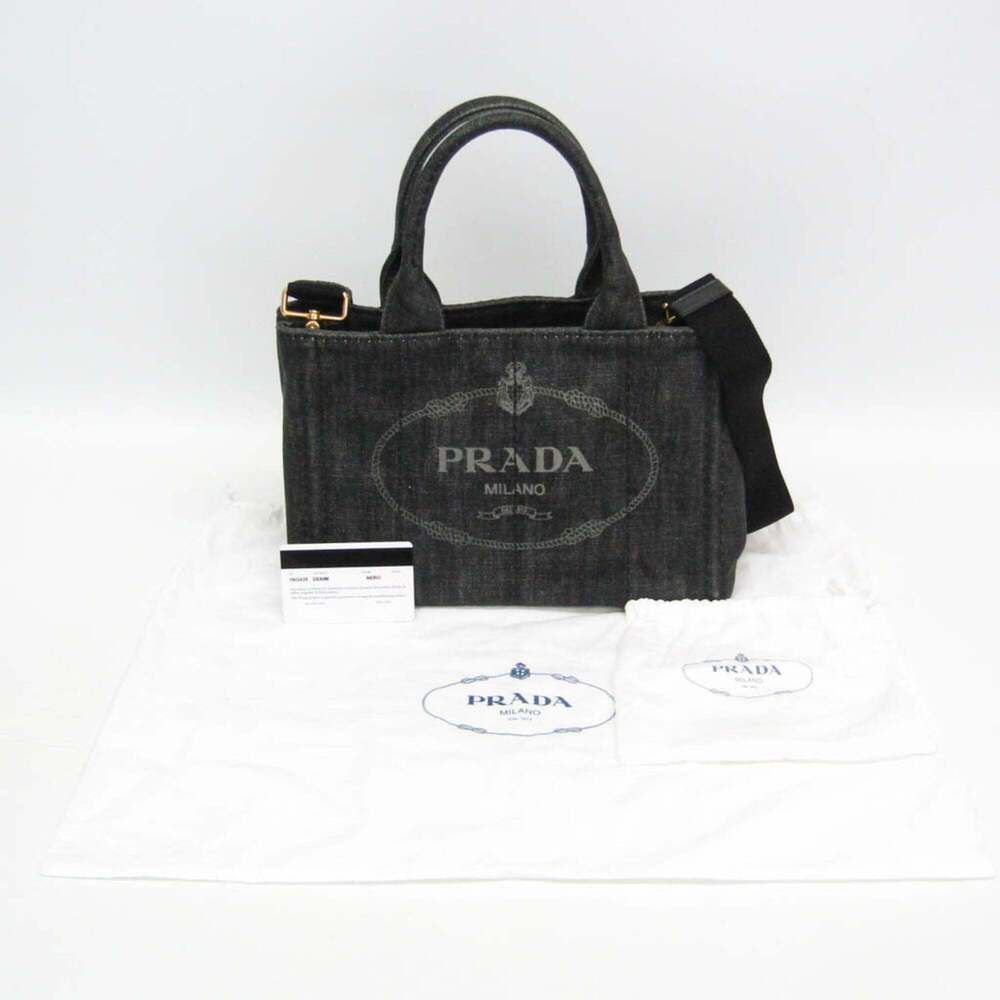 PRADA Black Canvas Shoulder Bag - Picture 2 of 16